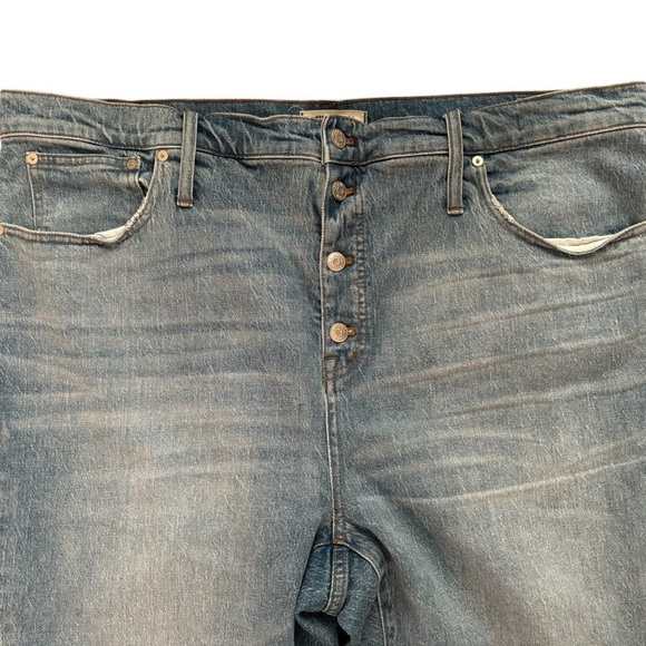 Madewell Cali~Demi Boot Cut Button Fly Crop Stretch Jean Sz 36X26” Med Wash - Picture 4 of 12